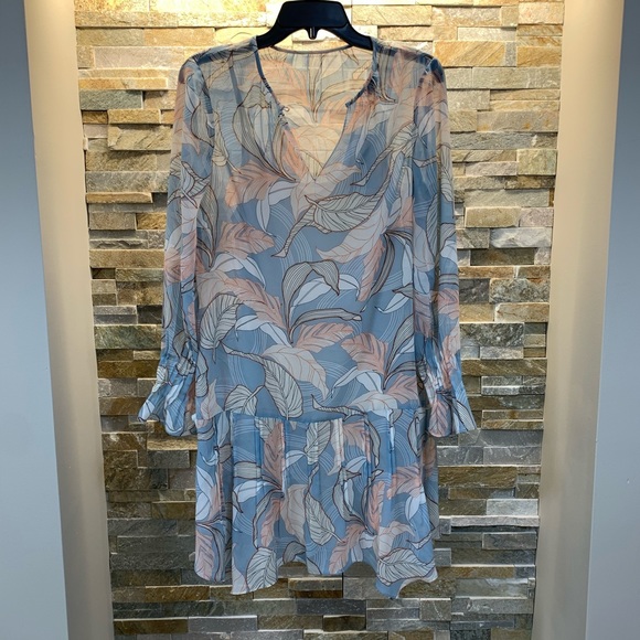 💥 Reiss Dara Leaf Print Dress - Picture 4 of 11